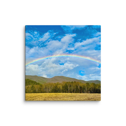 Rainbow on Christmas at Smokey Mountain - Canvas - S&J Pictures