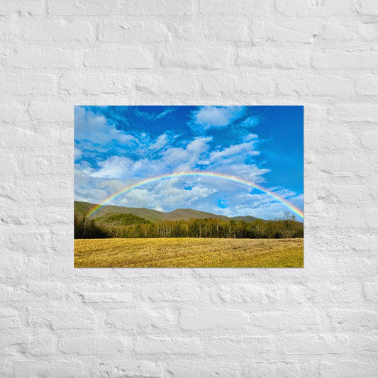 Rainbow on Christmas Day at Smokeys poster - S&J Pictures