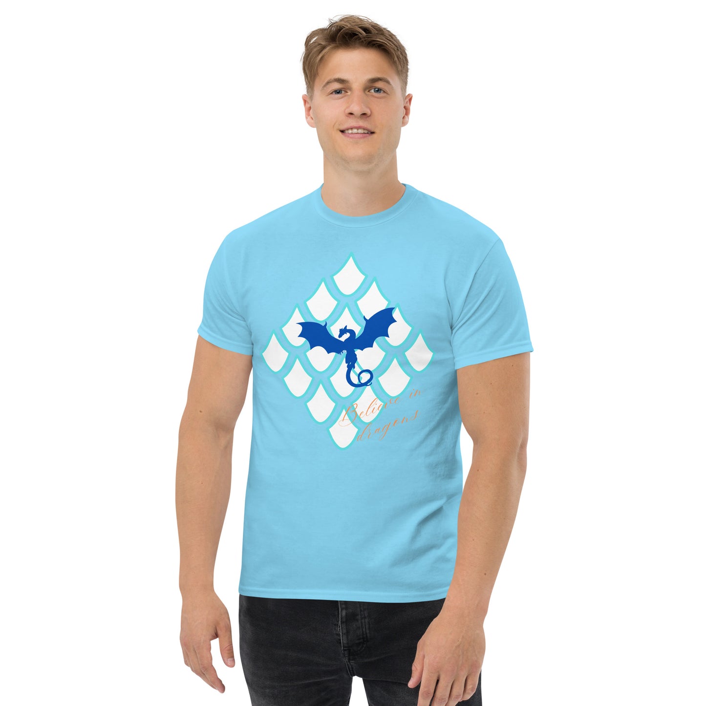 Believe In Dragons! Scale Up! Unisex classic tee - S&J Pictures