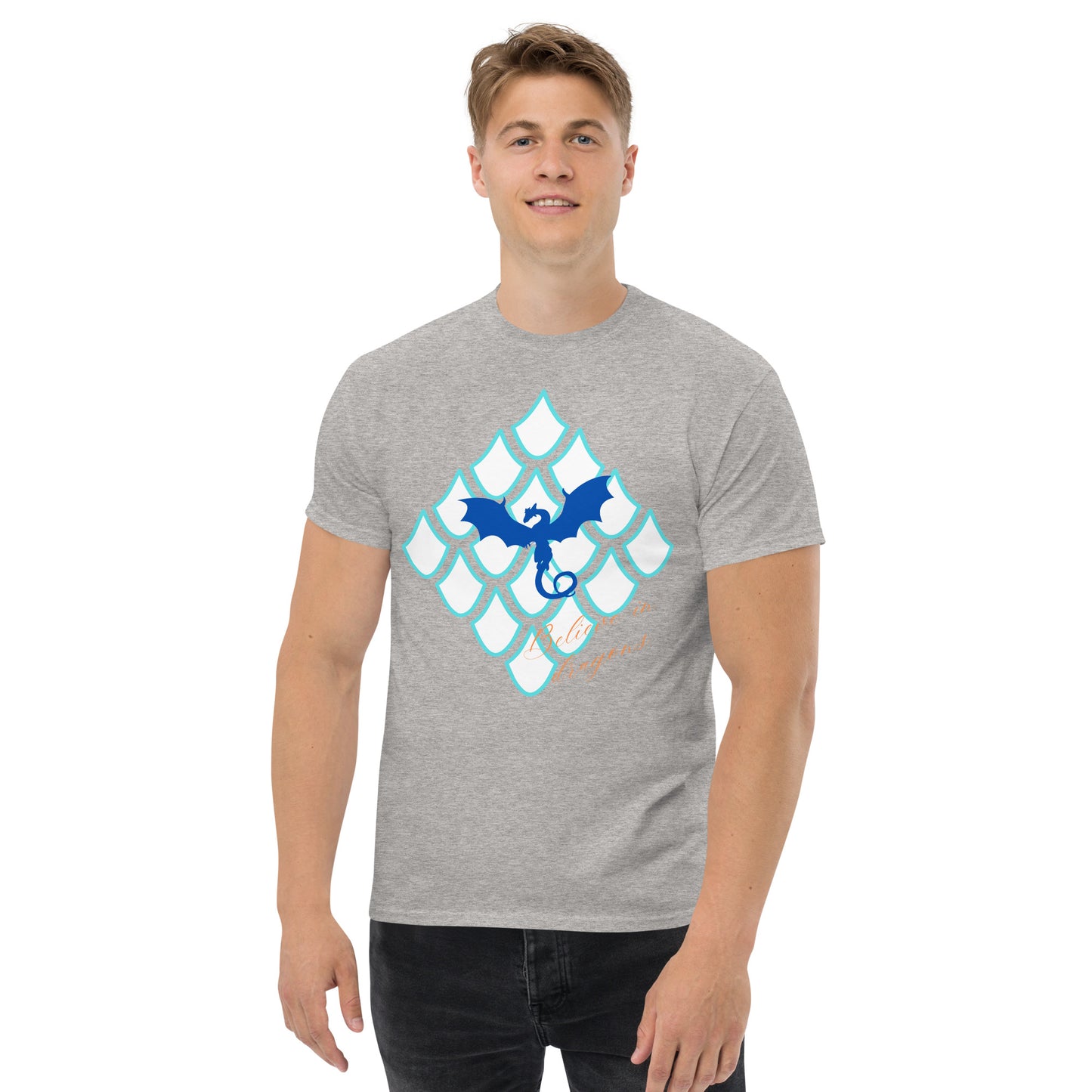 Believe In Dragons! Scale Up! Unisex classic tee - S&J Pictures