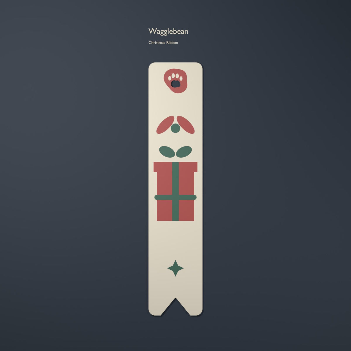 Festival Lights bookmark – Christmas Ribbon