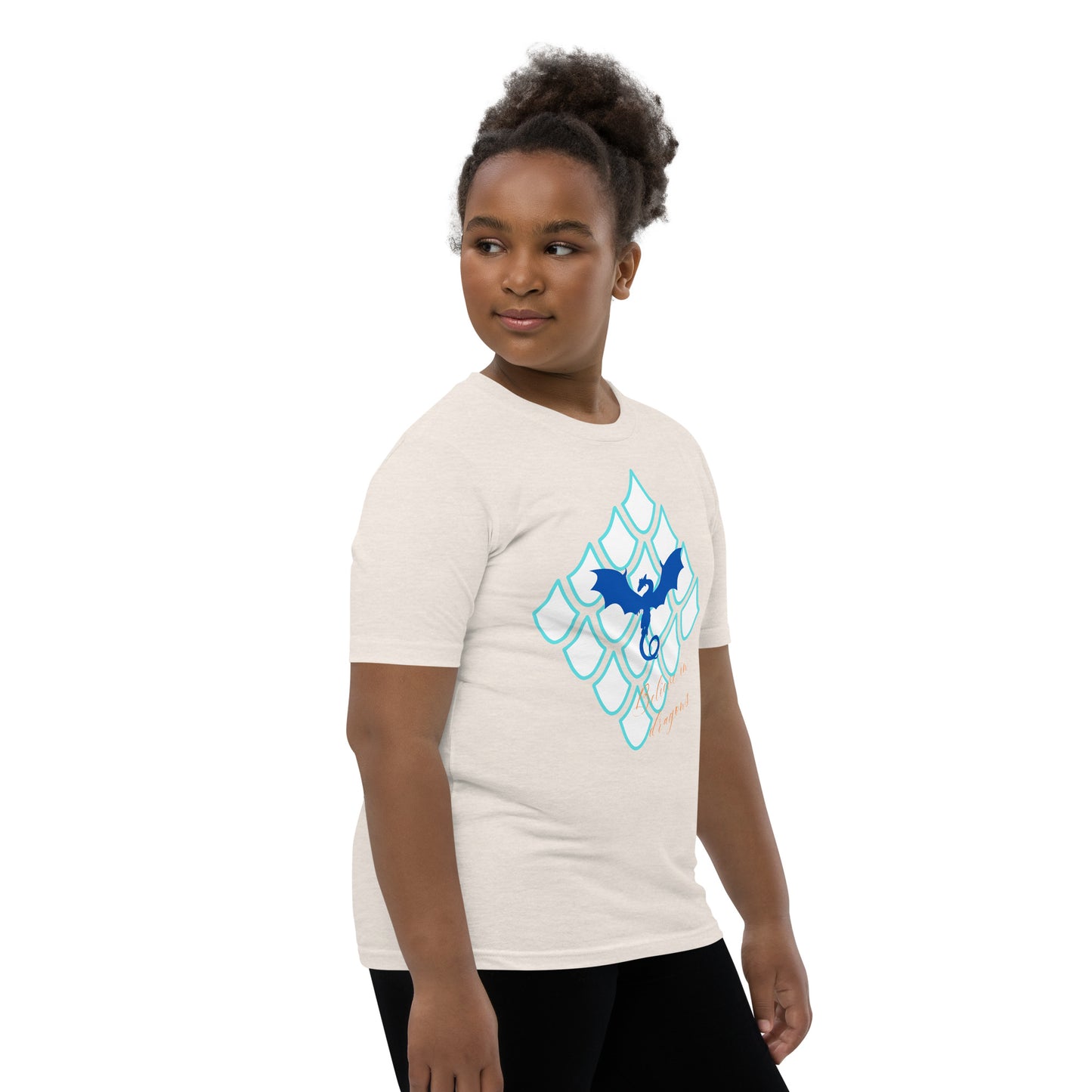 Believe In Dragons! Scale Up! Youth Short Sleeve T-Shirt - S&J Pictures