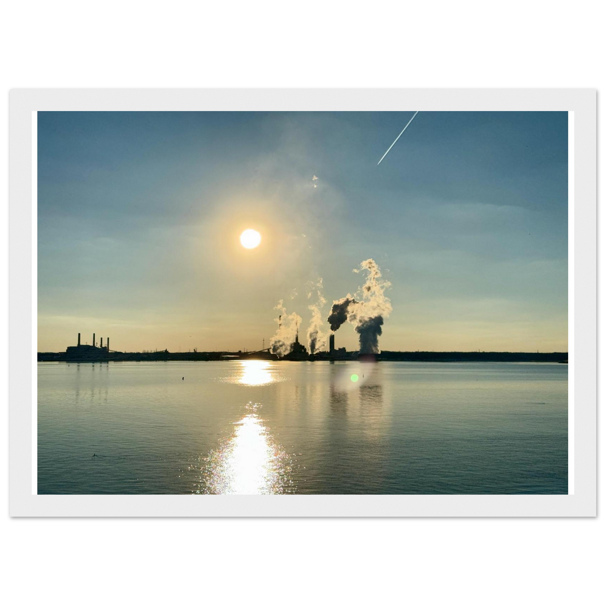 A view from Baltimore Harbor at sunset - Premium Matte Paper Wooden Framed Poster