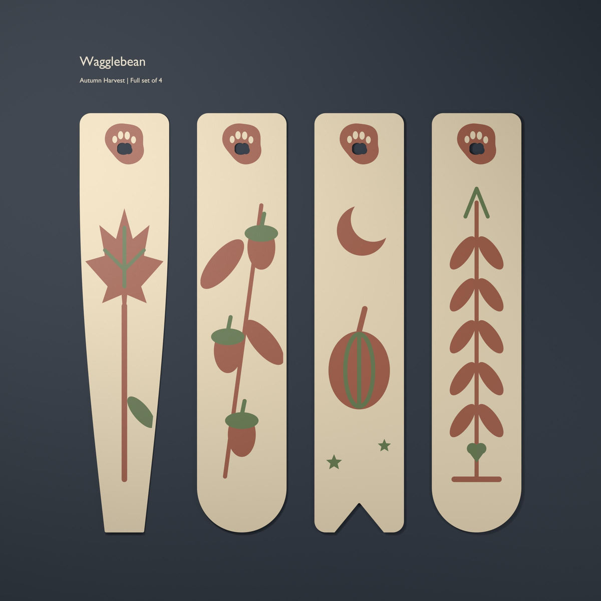 Autumn Harvest bookmark – Full set of 4