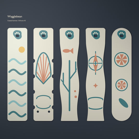 
Coastal Summer bookmark – Full set of 5