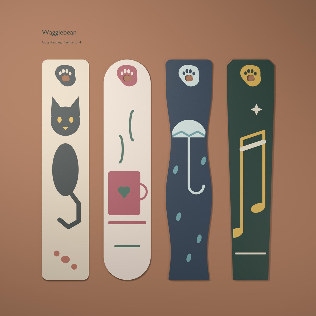 Cozy Reading bookmark – Full set of 4