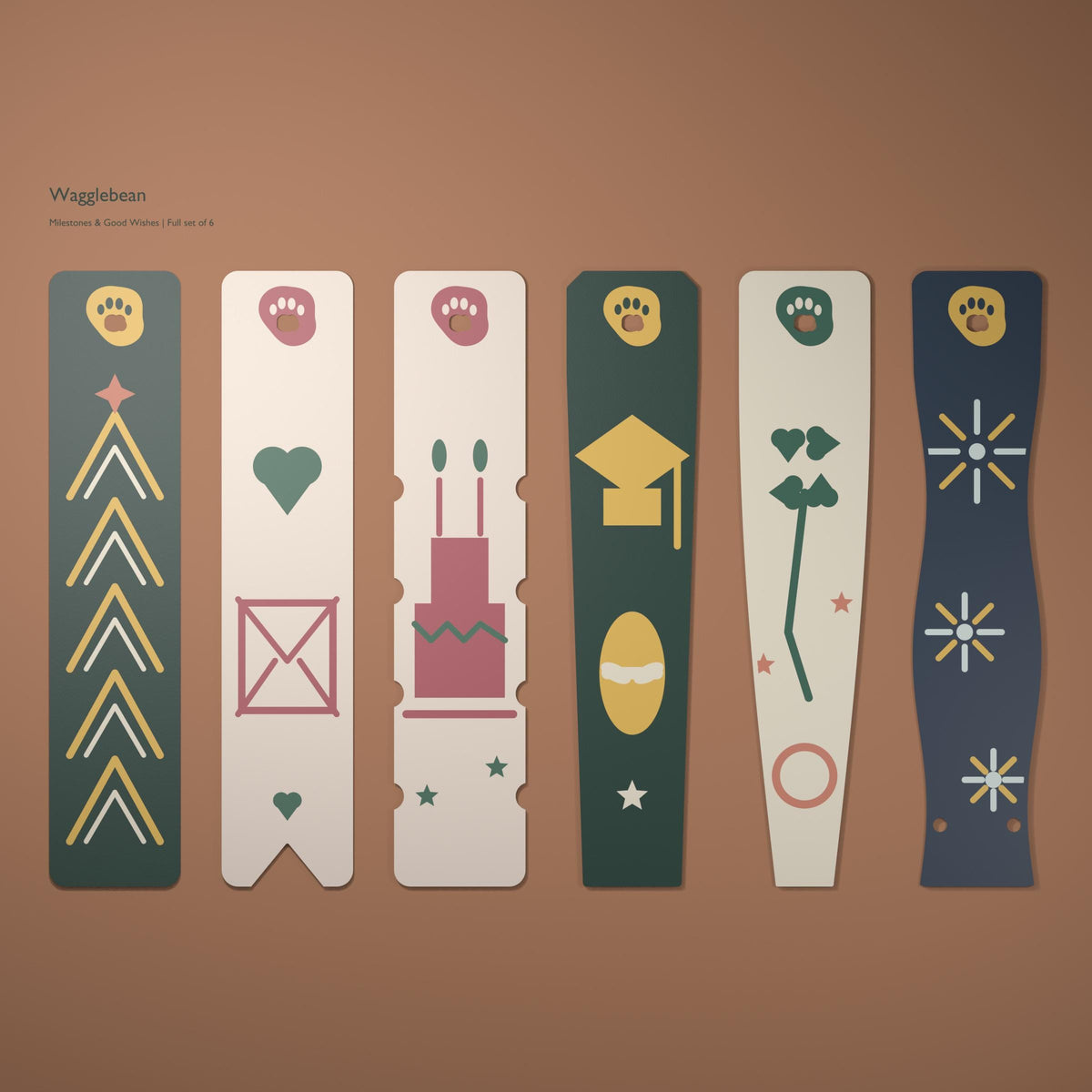 Milestones & Good Wishes bookmark – Full set of 6