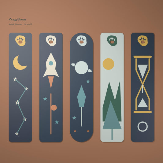 
Space & Adventure bookmark – Full set of 5