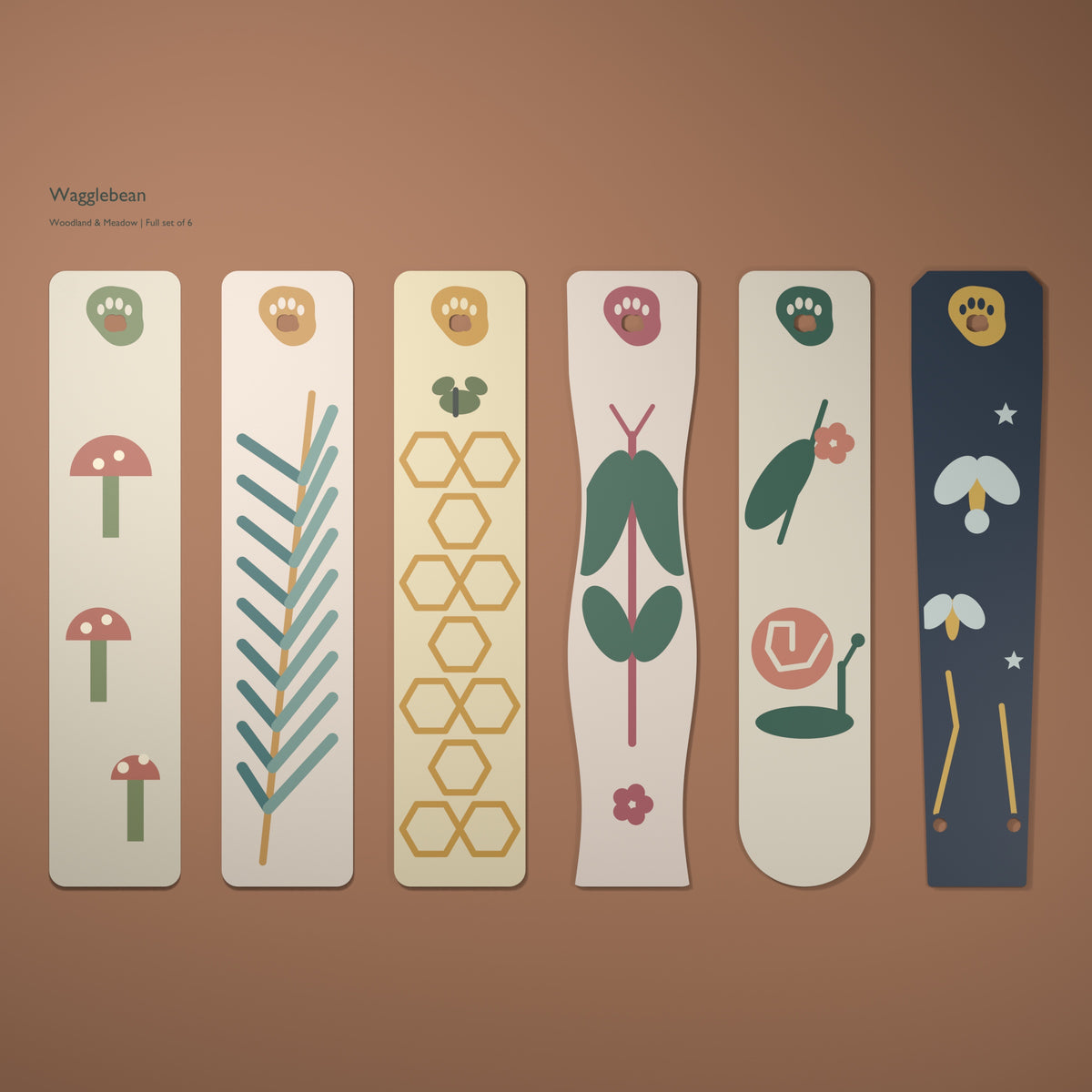 Woodland & Meadow – Full set of 6 by Wagglebean