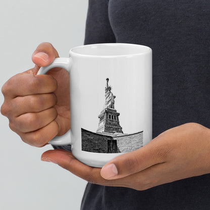 Statue of Liberty - White glossy mug - S&J Pictures