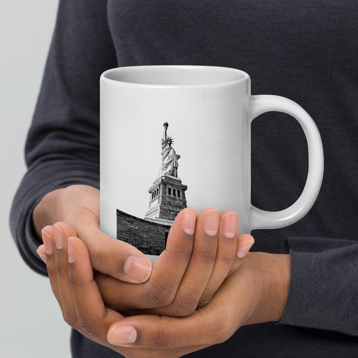 Statue of Liberty White Glossy Mug - NYC Souvenir Mug